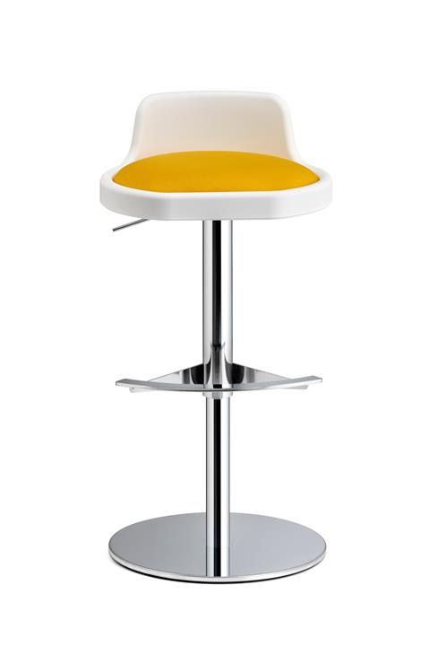 Bürotime Sarı Beyaz Zoom Bar Taburesi