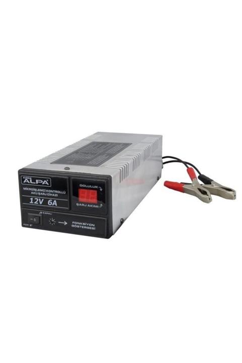 Alpa 12volt 6amper Mikroişlemci Kontrollü Akü Şarj Cihazı