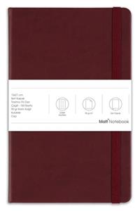 Matt Notebook 13x21 Lastikli Defter Çizgili Bordo