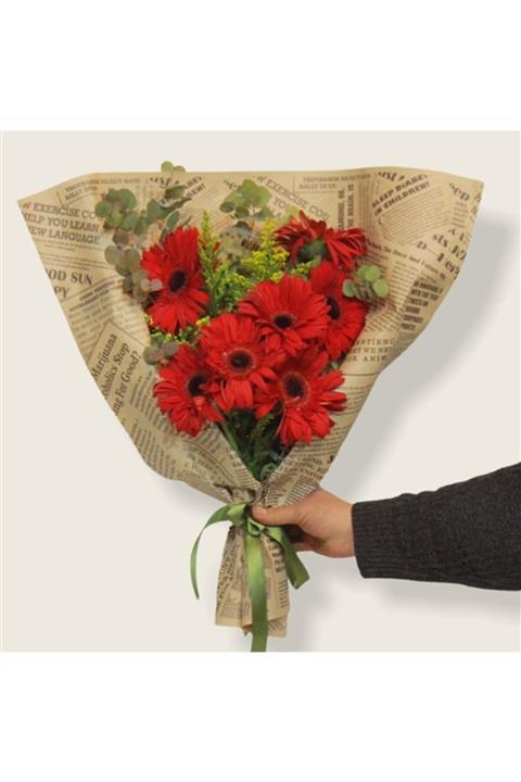 Çiçek Yolla Kırmızı Gerbera Buketi