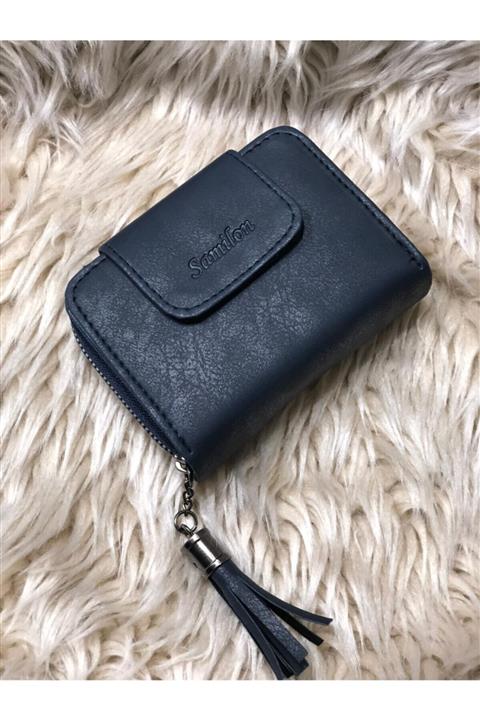 samilon Kadın Lacivert Cüzdan Ve El Çantası