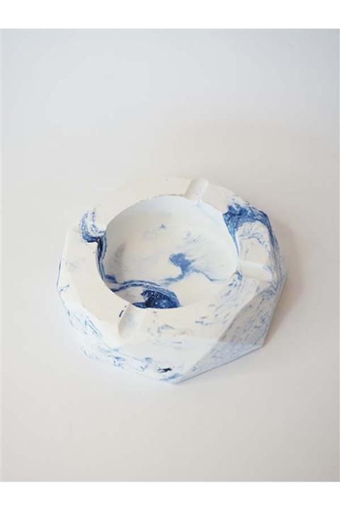 The Craft Thor Mermer Desenli El Yapımı Beton Dekoratif Küllük / Kül Tablası