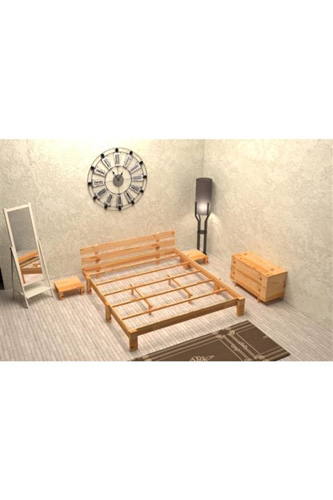ToNe TasarıM Vorma 180x200 Çift Kişilik Ahşap Karyola Yatak