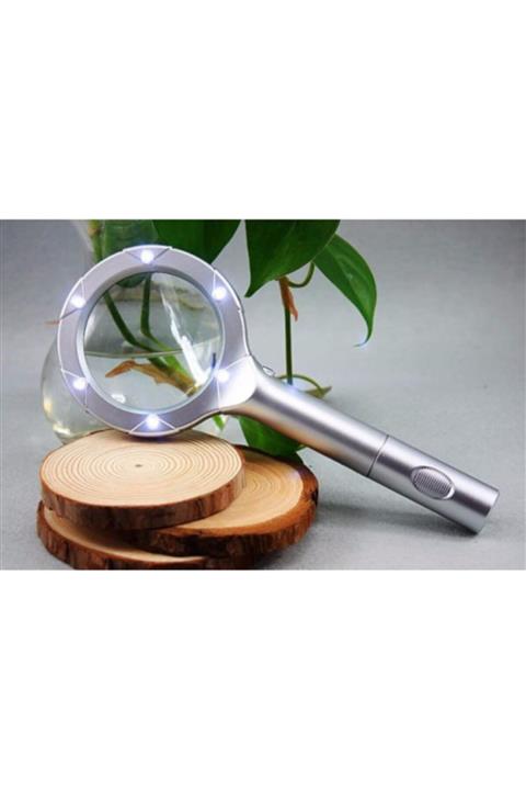 yakpen El Tipi 4 Kata Kadar Büyülten Işıklı Büyüteç 6 Led Işıklı