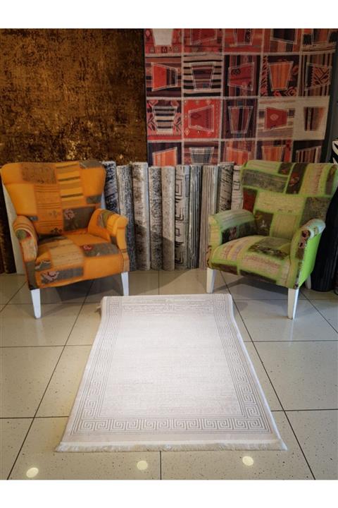 ÖZELL Beyaz Çerçeveli Kolay Temizlenen Yolluk