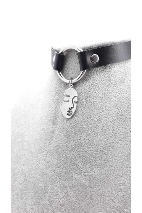 Fugusugu Sorry Forever Gotik Choker - Suni Deri