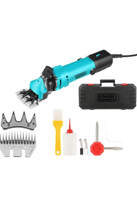 forces power Alman 1900 W Metal Şanzıman Çift Kartlı Tam Professıonel Koyun Kırkım Makinesi