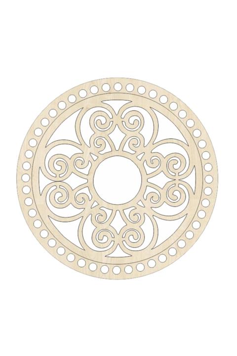 saray lazer Toptan Ahşap Makrome Çanta Tabanı Figür 17 - 30x30 - Akçaağaç - 24 Adet