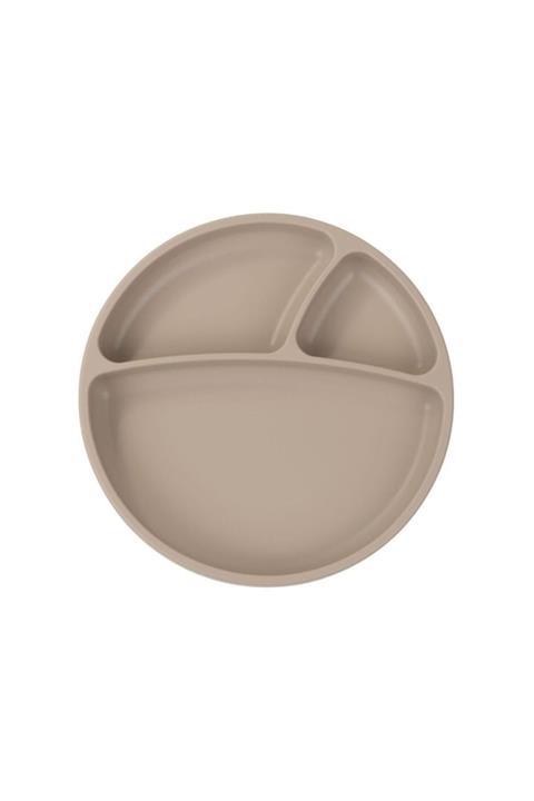 Coco Store Oioi Porsiyon Vakum Tabanlı Silikon Tabak Beige