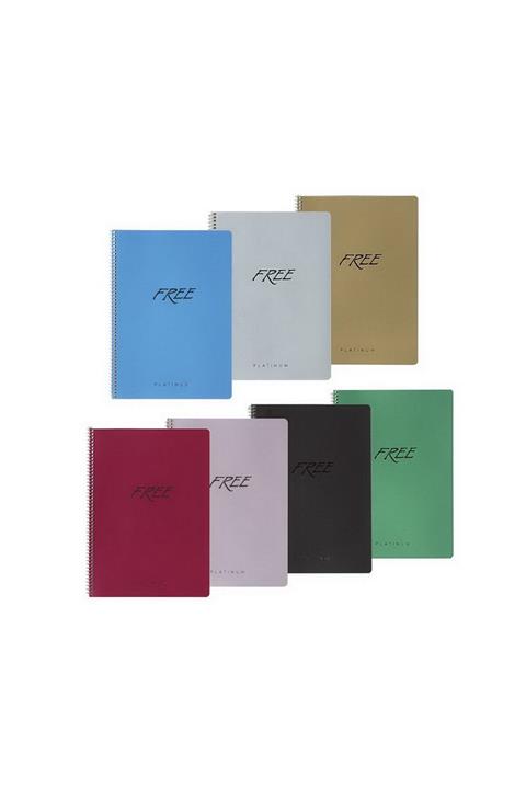 KESKİN COLOR Free Platinum A4 80 Yp. Kareli Plastik Kapak Spiralli Defter