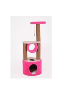 Cathause Cat Hause S05 Yuvalı Katlı Kedi Tırmalama Pembe 112 cm