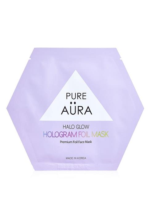 PURE AURA Halo Glow Hologram Foil Sheet Yüz Maskesi