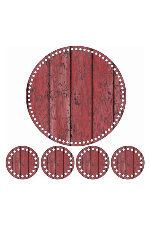 saray lazer Toptan Uv Baskılı Ahşap Taban Model 247 - 30x30set - 24 Adet