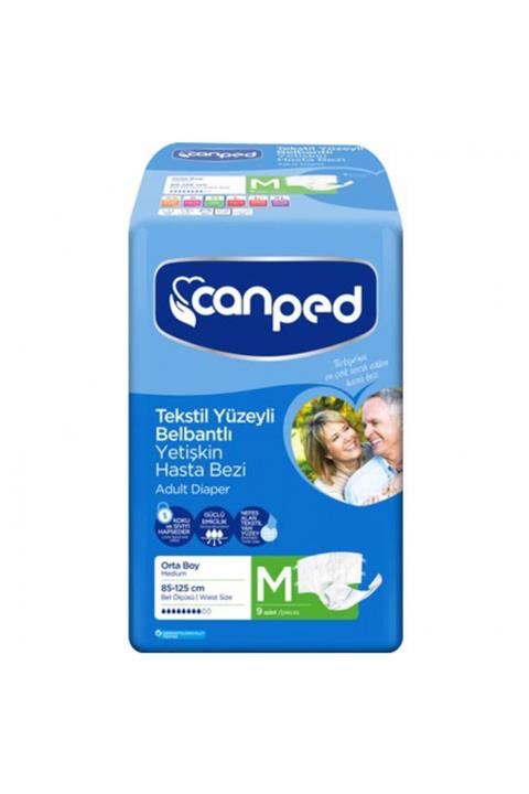 Canped Yetişkin Hasta Bezi Orta 9'lu Paket - 6'lı