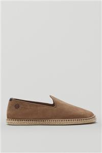 Massimo Dutti Erkek Kum Rengi Kalın Süet Deri Espadril 12904750