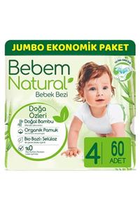 Molfix Bebem Natural Maxi 4 Beden (7-14 Kg) Jumbo Avantaj Paketi 60 Adet