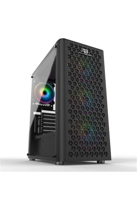 Power Boost Vk-m202b Powersız Siyah Mesh Rgb Fan Mid Tower