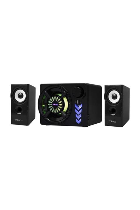 Mikado Md-219bt 2+1 10w+3wx2 Siyah Usb+tf Cart+fm+bluetooh Speaker