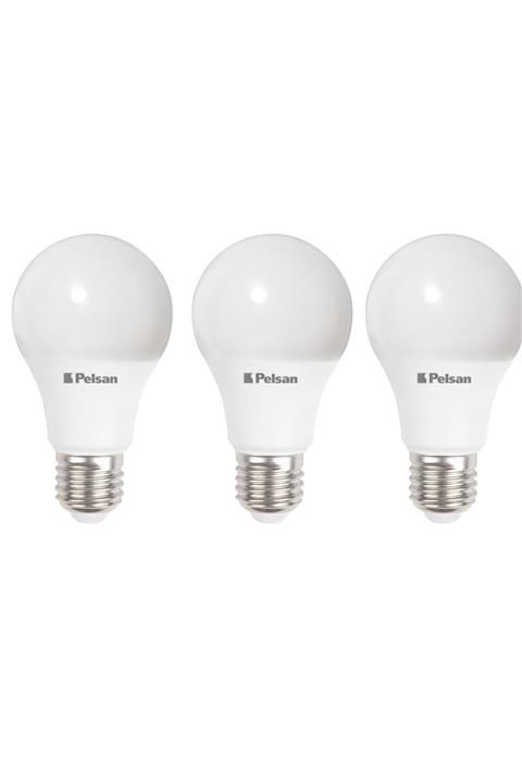 Pelsan 9w Ilık Beyaz 4000k E27 Led Ampul 3'lü