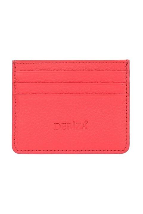 Deriza Hakiki Deri Kartlık Kırmızı