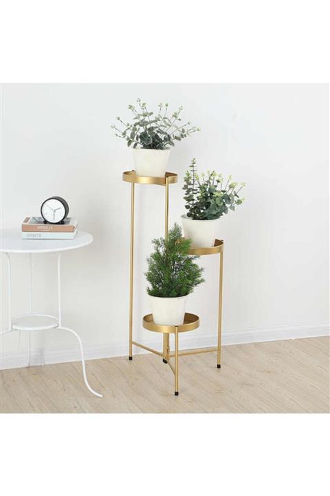 Karer Tasarım Dekoratif Saksılık Gold