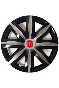 HMNL Fiat Tempra 14'' Inç Gri - Siyah Jant Kapağı 4 Adet Çelik Jant Görünümlü