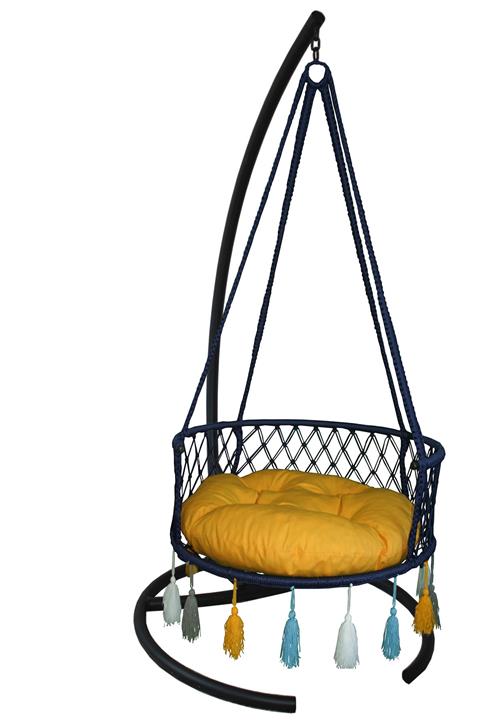 KEYİF SEPETİ Renkli Püsküllü Salıncak 80'lık