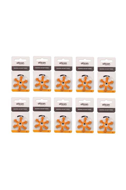 Oticon No:13 Işitme Cihazı Pili 13 Numara Pil Işitme Cihazı Pili 60 Adet