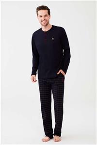 U.S. Polo Assn. Erkek Lacivert Patlı Pijama Takım