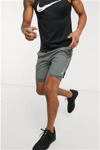 Nike Challenger 5 2 In 1 Running Shorts Taytlı Gri Koşu Şortu