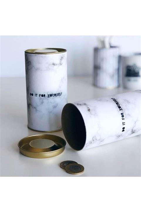 Bikutumutluluk Mermer Desenli Kumbara-do It For Yourself