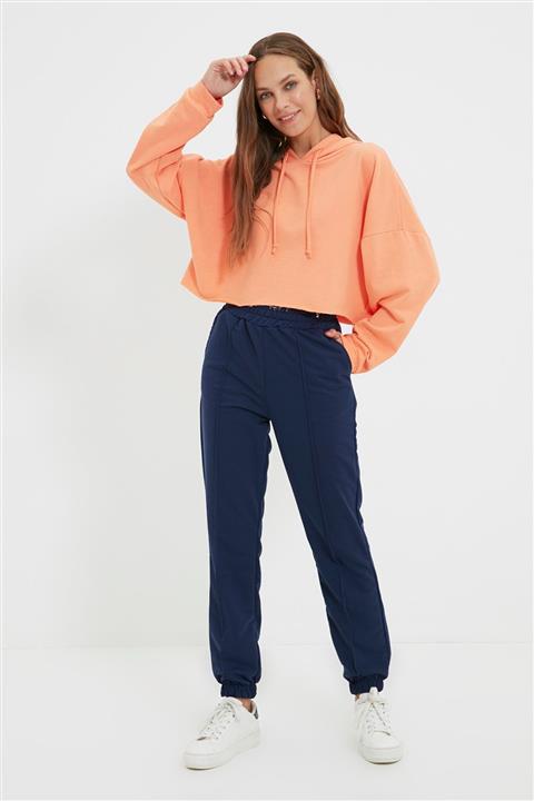 Trendyol Modest Indigo Jogger Örme Eşofman Altı TCTAW22EI0040