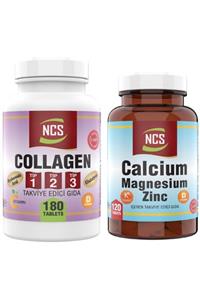 NCS Collagen Tip 1-2-3 Kolajen 180 Tab Kalsiyum Magnezyum 120 Tab