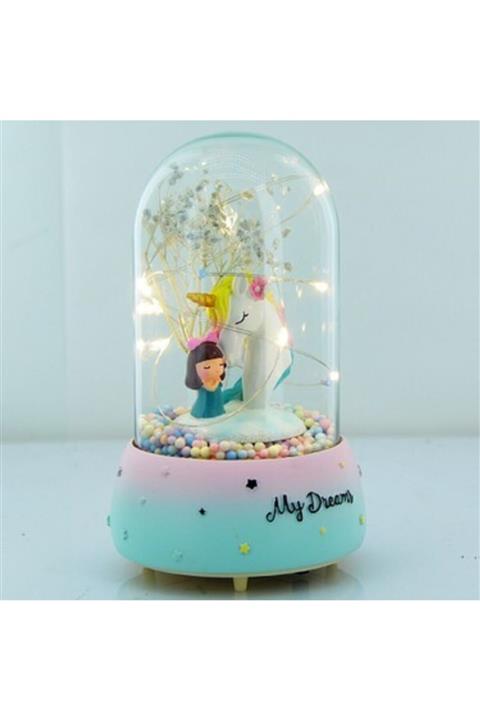 Murat Unicorn Müzikli Fanus Cam