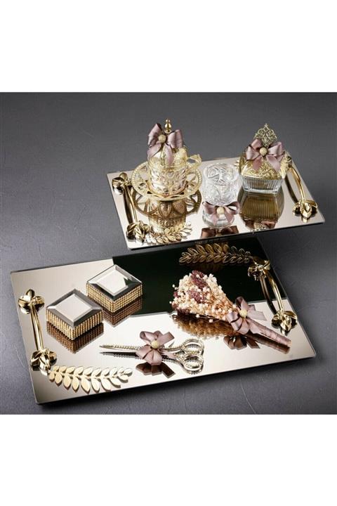 MerHan Party Söz/nişan Tepsisi-damat Kahvesi Seti Altın