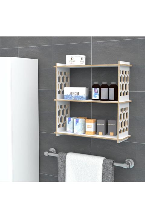 Kenzlife banyo ecza dolabı yaroslava40 byz mutfak duvar rafı kitaplık 40*40*15 cm
