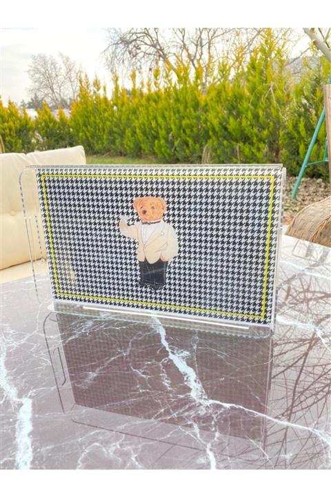 turkashome 25cmx41cm Pleksi Glass Özel Tasarım Büyük Boy Tepsi