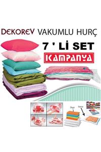 Vakum Hurcu Dekorev Vakumlu Poşet 3 Adet 50 X 70 Cm 2 Adet 55 X 90 Cm 2 Adet 80 X 100 Cm Vakumlu Torba Hurç