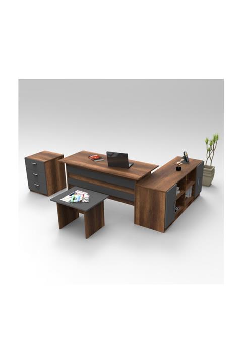 Robin Home Verona Abcf Ofis Büro Masa Takımı Barok-gri