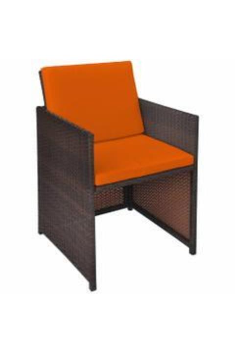 LİDYA TEKSTİL Turuncu Sandalye Minderi