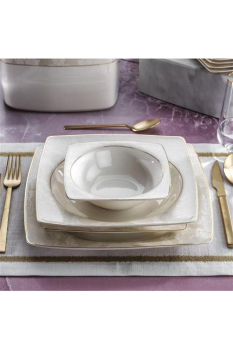 Schafer Platz Yemek Takımı 60 Parça Altın