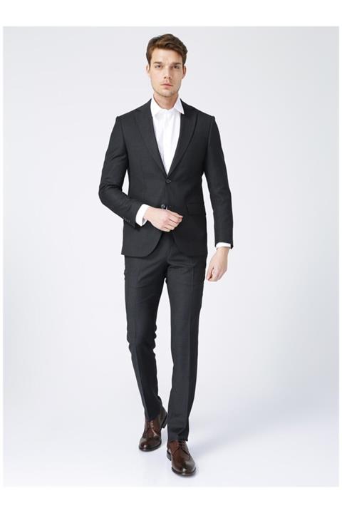 Kip Erkek Siyah Dynamic Fit Düz  Takım Elbise