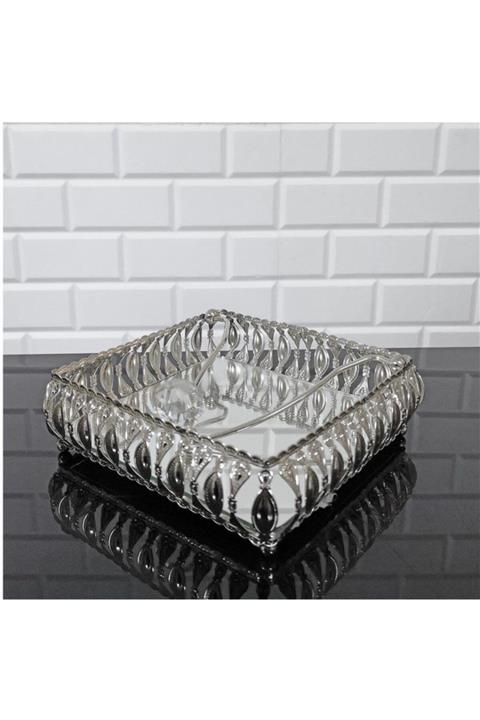 çilekev Hürrem Model Gümüş Metal Peçetelik