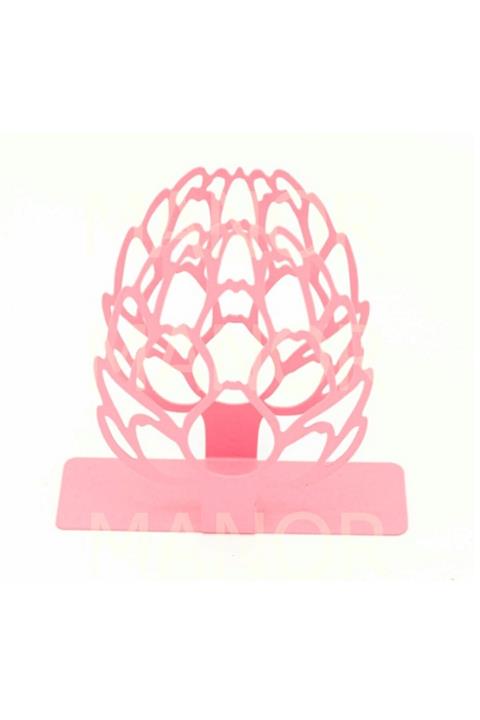 Manor Pembe Lüks Metal Peçetelik