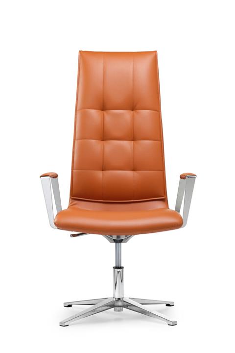 Bürotime Foldit Lounge Koltuğu Yüksek Sırt Metal Kol Turuncu