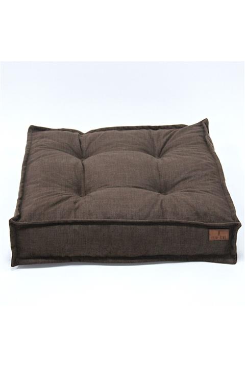 SH Seray Home Yumuşak Dokulu Pofidik Yer Minderi Hasır Desen 106 Kahve