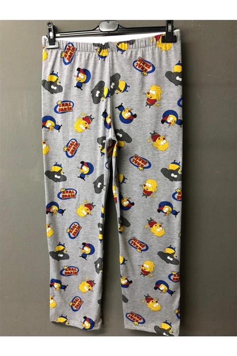 Vivoon Unisex Gri Kral Pijama Altı