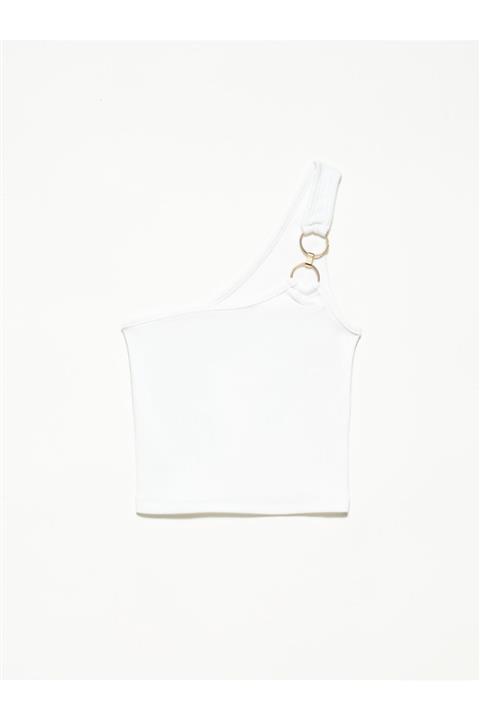 Dilvin 3781 Tek Omuzlu Crop Top Büstiyer