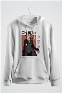 karikatürstore Chuuya Nakahara Bungou Stray Dogs Anime Baskılı Kapşonlu Sweat