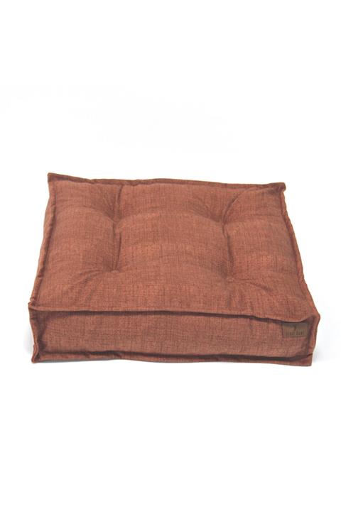 SH Seray Home Yumuşak Dokulu Pofidik Yer Minderi Hasır Desen 108 Tarçın